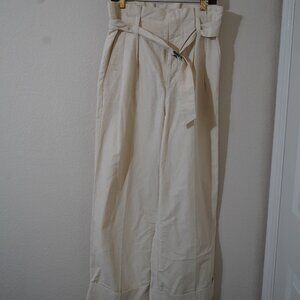 Banana Republic Wide Leg Paper Bag Pant, Transition Cream size 8s
